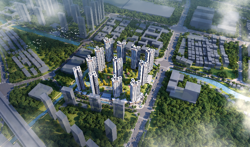 从地理位置上看，路东安置房临近规划磨碟河生态公园，两侧被红石涌景观绿地环绕，拥有“推窗见绿、出门见景”的舒适体验.jpg