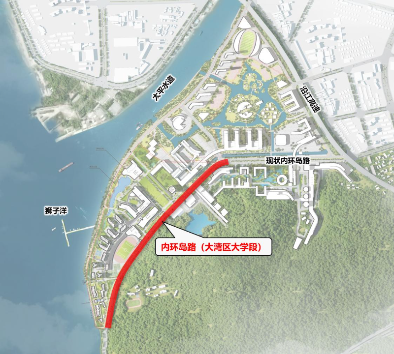 滨海湾新区内环岛路（大湾区大学段）市政工程启动施工总承包招标，计划5月初开工建设.jpg