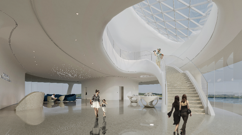 二层主要设置展示和交流空间，可用于举办产品发布、文艺展览、沙龙论坛等文化活动.jpg